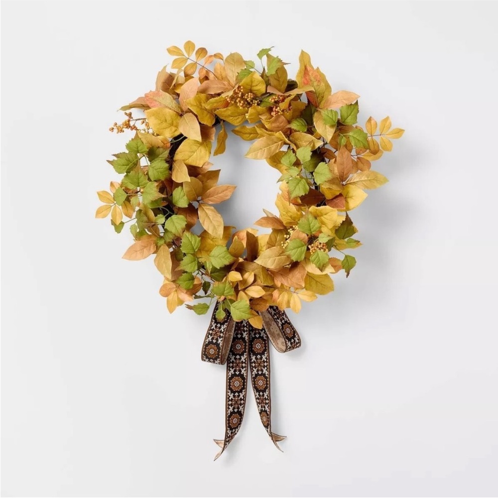 24" Mixed Berry Artificial Fall Wreath -Threshold designed with Studio McGee